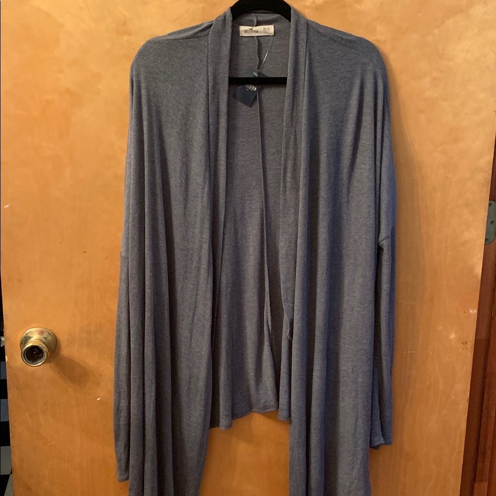 New Hollister Gray Open cardigan